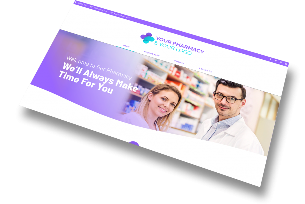 Pharmacy website header section